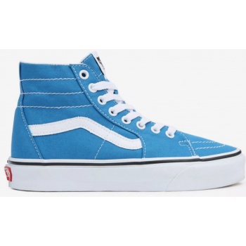blue women`s ankle leather sneakers σε προσφορά