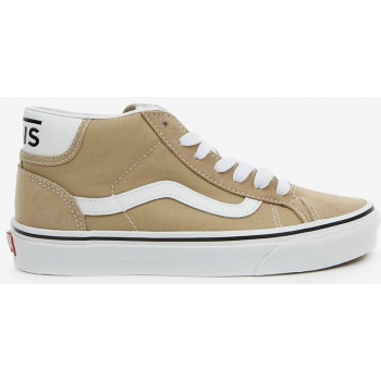beige women`s ankle sneakers with suede σε προσφορά