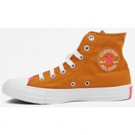orange women`s ankle sneakers converse chuck taylor all star - women