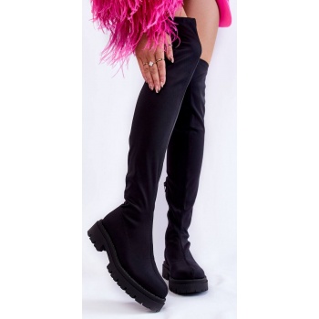 women`s boots over the knee black brinna σε προσφορά