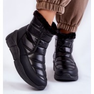  women`s snow boots with zipper black senia