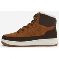  sam73 brown insulated ankle sneakers in suede finish sam 73 fafte - men