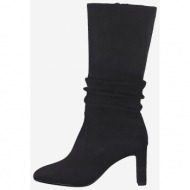  black heeled boots in suede finish tamaris - women