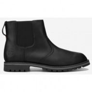  black mens ankle leather chelsea boots timberland larchmont ii - men