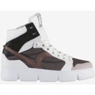  brown-white womens ankle sneakers högl - women