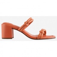  orange women`s leather slippers with heels högl grace - ladies