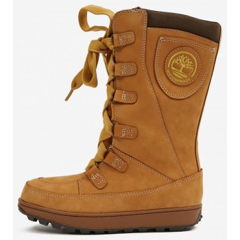 brown kids leather winter boots σε προσφορά