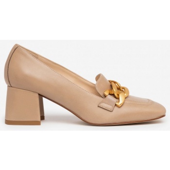 nerogiardini beige leather heeled shoes σε προσφορά