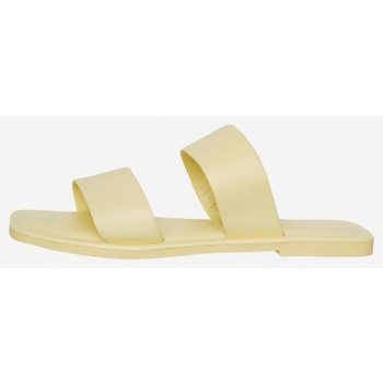 yellow leather slippers vero moda sun σε προσφορά