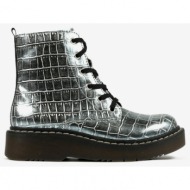  richter girly ankle boots in silver with animal pattern rich - girls