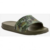  coqui tora green kids camouflage slippers - boys