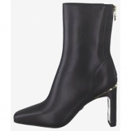  black tamaris leather high heeled ankle boots - women
