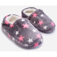  children`s insulated slip-on slippers in stars gray meyra