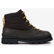  dark grey kids ankle leather boots camper brutus - boys
