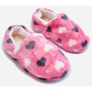  children`s insulated slip-on slippers in the heart pink meyra