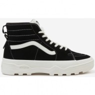  vans ua sentry sk8-hi black ankle leather sneakers - ladies