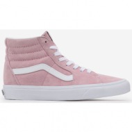  pink womens ankle suede sneakers vans ua sk8-hi - women
