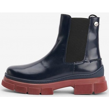 dark blue leather chelsea shoes tommy σε προσφορά