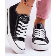  women`s classic sneakers black and white ecoma