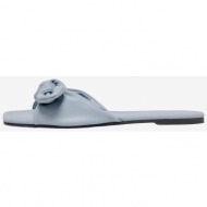  light blue female slippers with bow only millie - ladies