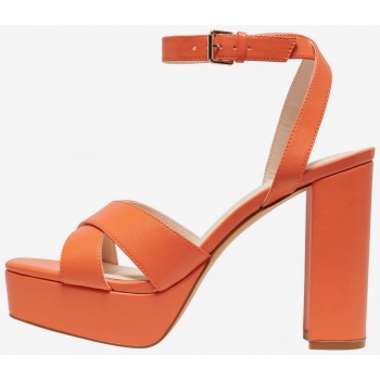 orange women`s high heel sandals only σε προσφορά