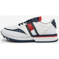  white men`s leather sneakers tommy jeans - mens