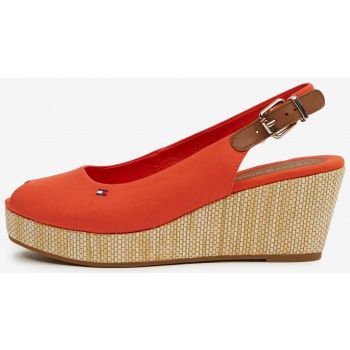 orange women`s wedge sandals tommy σε προσφορά