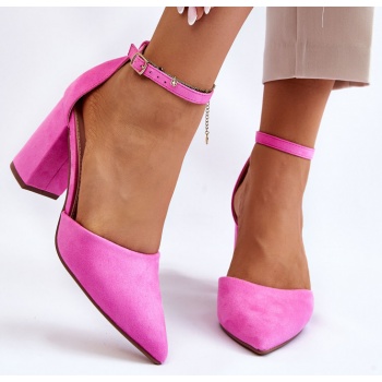 suede heel pumps pink lexie σε προσφορά