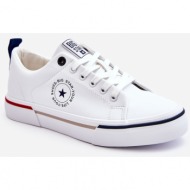  men`s leather sneakers big star ll174209 white