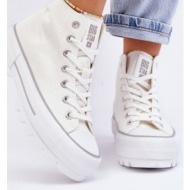  high fabric sneakers on the big star platform ll274156 white