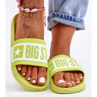  women`s classic slippers big star ll274742 lime