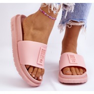  big star women`s slippers ll274425 light pink