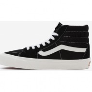  black ankle sneakers with leather details vans sk8-hi - women