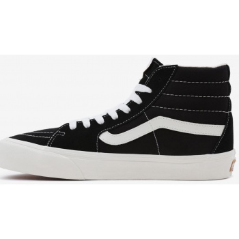 black ankle sneakers with leather σε προσφορά