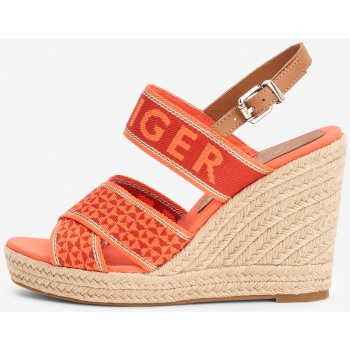 red women`s wedge sandals tommy σε προσφορά