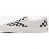  black and cream checkered slip on sneakers vans - women