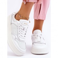  women`s comfortable sports shoes goe ll2n4054 white-beige
