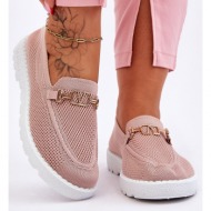  women`s slip-on sneakers with decoration pink alena