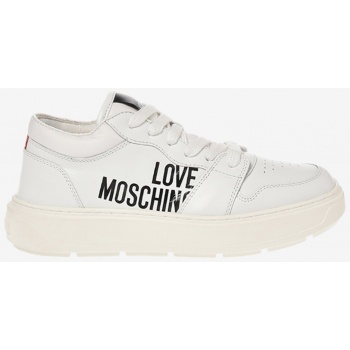 white women`s leather sneakers love σε προσφορά