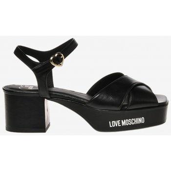 black women`s leather sandals love σε προσφορά