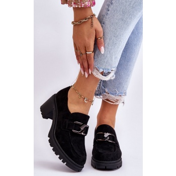 suede chunky moccasins black finley σε προσφορά