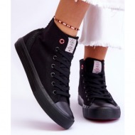  women`s classic high sneakers cross jeans ll2r4088c black