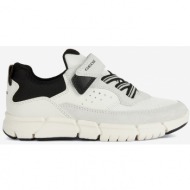  black & white boys sneakers with suede details geox - boys