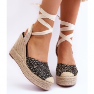  knotted women`s wedge sandals black josephine