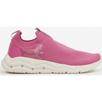 pink girly slip on geox sneakers - girls