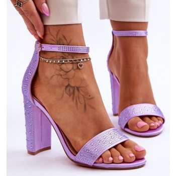 women`s high heel sandals with zircons σε προσφορά