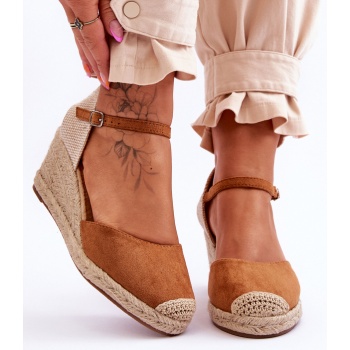 suede espadrilles wedge sandals cammer σε προσφορά