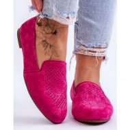  suede comfortable loafers fuchsia giovana