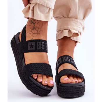 big star women`s sandals ll274856 black σε προσφορά