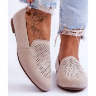  suede comfortable loafers beige giovana